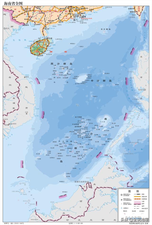 我国南沙群岛主要岛礁各方实际控制图