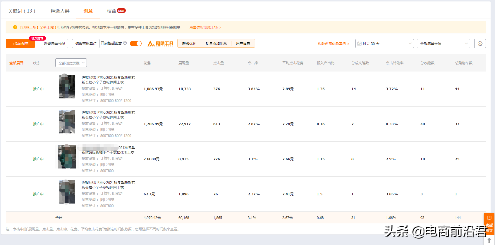 淘宝卖家想要通过直通车赚到钱，首先得知道盈亏平衡点的计算公式