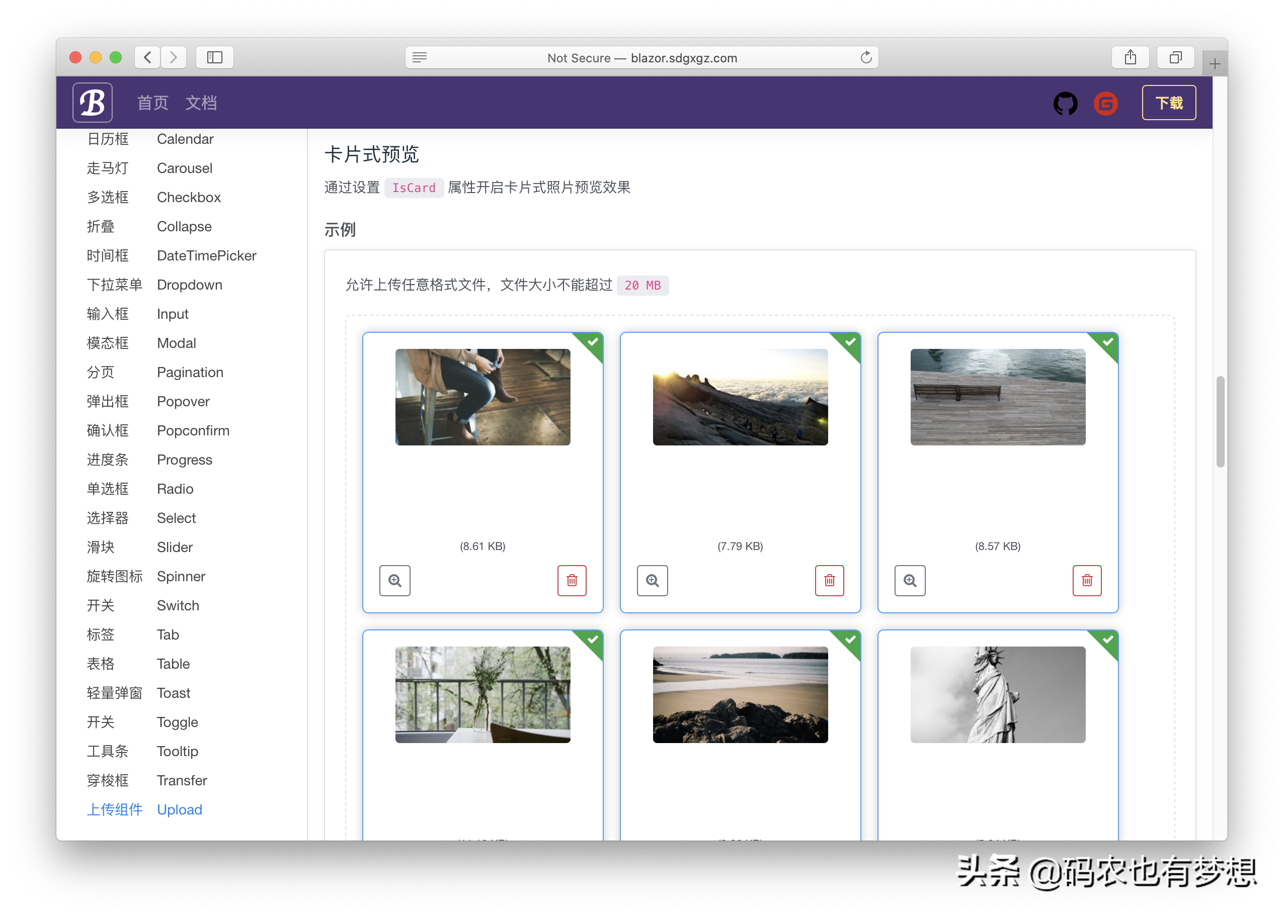 bootstrap 样式的 blazor ui 组件库，适配移动端支持各种主流浏览器